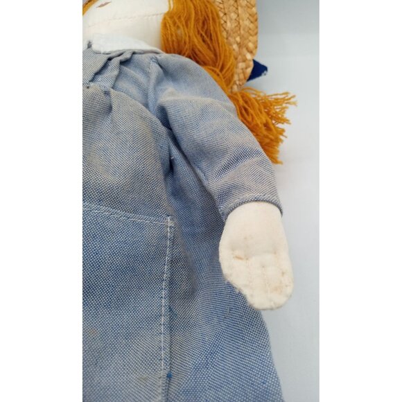 Hallmark Becky Kelly Vintage Rag Doll Hat Sunflower Dress Yarn Hair 16 Inches - Picture 8 of 16